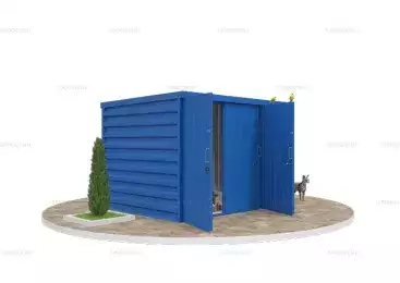 Склад для Хранения с Плоской Крышей и Двумя Дверями 2,97м Mini SKOGGY