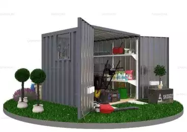 Контейнер для Хранения с Плоской Крышей и Окном SKOGGY 2м