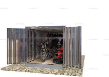 Контейнер для Мотоцикла с Плоской Крышей Усиленный SKOGGY 4м