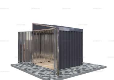 Блок-контейнер из профлиста для дачи с Односкатной Крышей Стандартный SKOGGY 2м