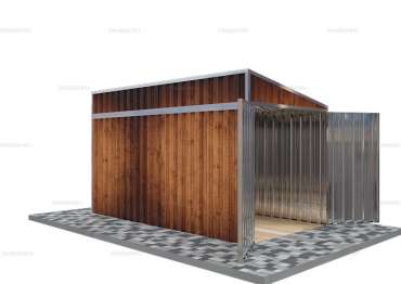 Строительство каркасного гаража с односкатной крышей