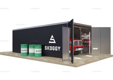 Гараж металлический для Автомобиля с Односкатной Крышей Стандартный SKOGGY 7м Max