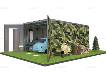 Гараж сборно-разборный с Односкатной Крышей Стандартный SKOGGY 4,7м Mini