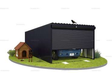 Гараж сборно-разборный для автомобиля SKOGGY с односкатной крышей 7 м Max