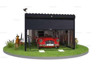 Гараж сборный с Односкатной Крышей и Роллетой SKOGGY 4,7м Mini