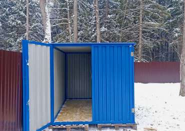 Прочный хозблок для хранения хозяйственного инвентаря в ярком синем цвете в МО