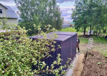 Удобный хозблок для хранения с плоской крышей в графитовом цвете в г. Раменское, МО