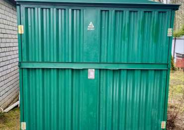 Прочный хозблок для хранения садового инвентаря в зеленом цвете в дер. Глазово, Тверская область 
