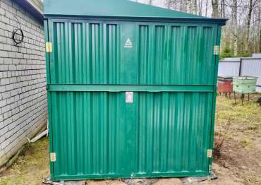 Эргономичный хозблок для хранения садового инвентаря в зеленом цвете в дер. Глазово, Тверская область  Эргономичный хозблок для хранения садового инвентаря в зеленом цвете в дер. Глазово, Тверская область