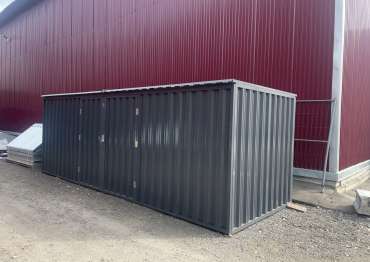 Качественный контейнер для хранения садовой техники в графитовом цвете в дер. Дерново, Можаский р-н, МО Качественный контейнер для хранения садовой техники в графитовом цвете в дер. Дерново, Можаский р-н, МО