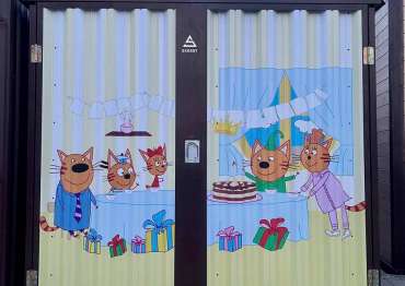 Современный хозблок с индивидуальным принтом в с. Жилино, Солнечногорский р-н, МО Современный хозблок с индивидуальным принтом в с. Жилино, Солнечногорский р-н, МО