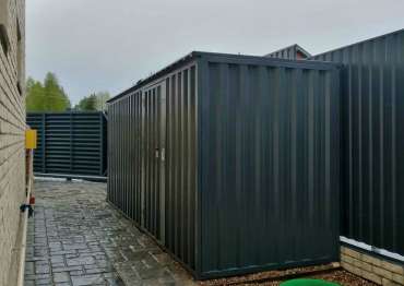Современный контейнер для хранения с индивидуальными размерами в графитовом цвете в ЖК Огниково Парк, Истринский р-н, МО