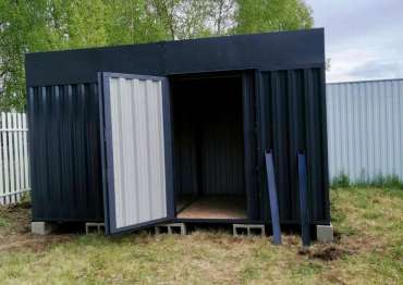 Легковозводимый контейнер для хранения садового инвентаря в графитовом цвете в дер. Лаптево, Раменский р-н, МО