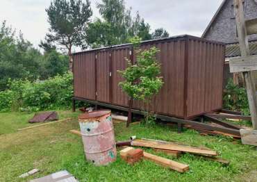 Хозблок в расцветке под дерево в дер. Рождество, Наро-Фоминский р-н, МО