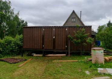 Хозблок с плоской крышей в дер. Рождество, Наро-Фоминский р-н, МО