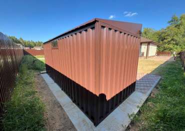 Индивидуальный хозблок с односкатной крышей для велосипедов в дер. Курилово, г.о. Солнечногорск, МО Индивидуальный хозблок с односкатной крышей для велосипедов в дер. Курилово, г.о. Солнечногорск, МО