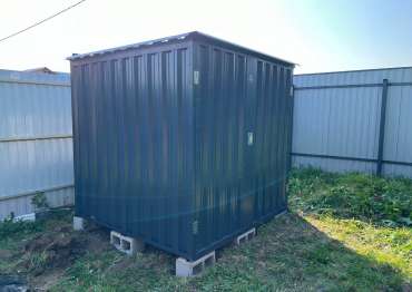 Вместительный хозблок для заказчика в графитовом цвете в дер. Дулепово, г. Солнечногорск, МО