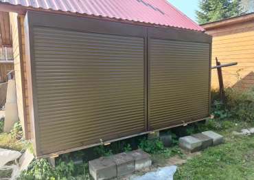 Надёжные уличные шкафы с рольставнями для вещей в шоколадном цвете в с. Озерецкое, Сергиево-Посадский р-н, МО Надёжные уличные шкафы с рольставнями для вещей в шоколадном цвете в с. Озерецкое, Сергиево-Посадский р-н, МО