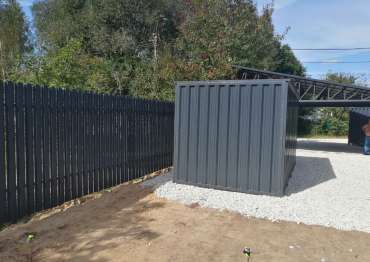 Хозблок на участок для техники и велосипедов в графитовом цвете в пос. Сертякино, г. Подольск, МО Хозблок на участок для техники и велосипедов в графитовом цвете в пос. Сертякино, г. Подольск, МО