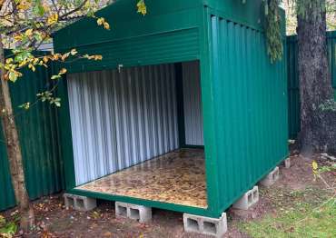 Хозблок с односкатной крышей и рольставнями в мкрн. Первомайский, г. Королев, МО