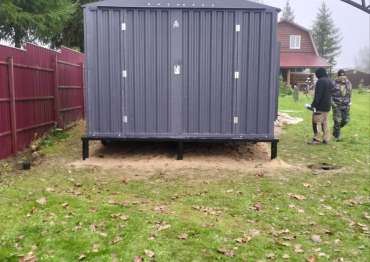 Гараж в графитовом цвете в дер. Аксениха, Клинский р-н, МО Гараж в графитовом цвете в дер. Аксениха, Клинский р-н, МО