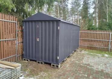 Гараж в графитовом цвете в дер. Вахонино, Конаковский м.о, Тверская обл. Гараж в графитовом цвете в дер. Вахонино, Конаковский м.о, Тверская обл.