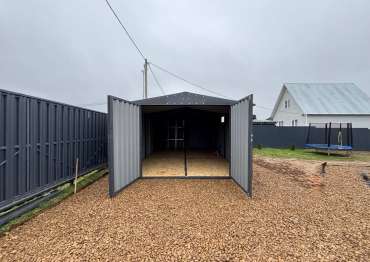 Гараж с двускатной крышей в дер. Шульгино, Волоколамский г.о, МО Гараж с двускатной крышей в дер. Шульгино, Волоколамский г.о, МО