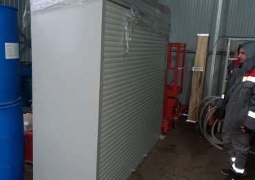 Уличный шкаф в сером цвете в дер. Шматово, г.о. Ступино, МО Уличный шкаф в сером цвете в дер. Шматово, г.о. Ступино, МО