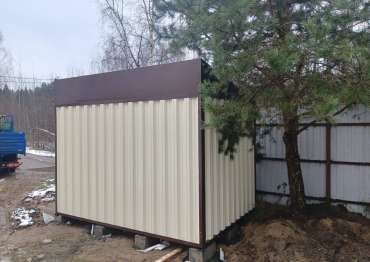 Гараж с односкатной крышей в дер. Путилово, Пушкинский р-н, МО Гараж с односкатной крышей в дер. Путилово, Пушкинский р-н, МО