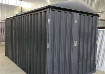 Гараж с двускатной крышей в с. Трубино, г.о. Щелково, МО Гараж с двускатной крышей в с. Трубино, г.о. Щелково, МО