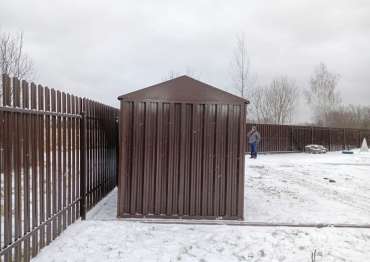 Хозблок для снегоуборочной техники в пос. Столбовая, г.о. Чехов, МО Хозблок для снегоуборочной техники в пос. Столбовая, г.о. Чехов, МО