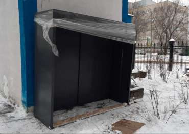 Шкаф в графитовом цвете в г. Москва, 1-я улица Энтузиастов Шкаф в графитовом цвете в г. Москва, 1-я улица Энтузиастов