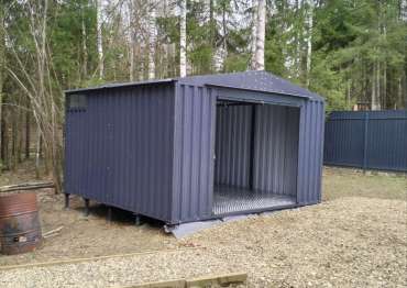 Гараж в графитовом цвете в дер. Сапегино, Волоколамский р-н, МО