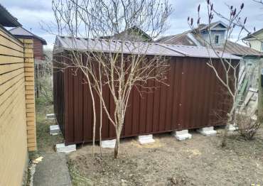 Хозблок в шоколадном цвете в дер. Талицы, г.о. Истра, МО Хозблок в шоколадном цвете в дер. Талицы, г.о. Истра, МО