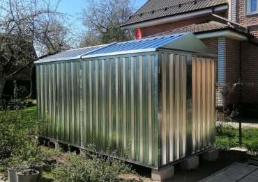 Хозблок в цинковом цвете в дер. Манюхино, г.о. Мытищи, МО