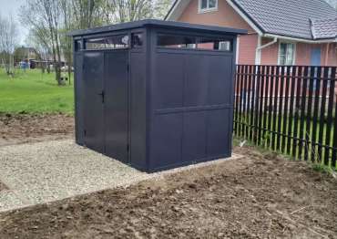 Премиум хозблок с плоской крышей в дер. Кореньки, г.о. Клин, МО Премиум хозблок с плоской крышей в дер. Кореньки, г.о. Клин, МО