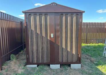 Секционный хозблок в расцветке "под дерево" в с. Введенское, г.о. Домодедово, МО