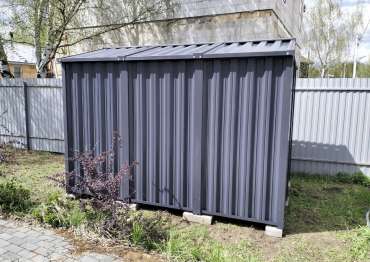 Секционный хозблок в графитовом цвете в пос. Пестово, г.о. Мытищи, МО Секционный хозблок в графитовом цвете в пос. Пестово, г.о. Мытищи, МО