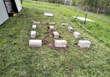 Основание для хозблока в дер. Пупцево, г.о. Клин, МО