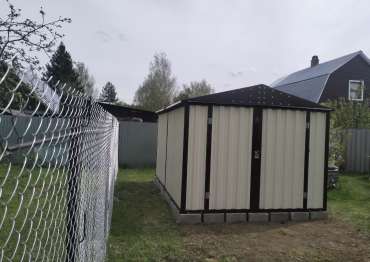 Хозблок для садовой техники и квадроцикла в дер. Мишнево, г.о. Щелково, МО