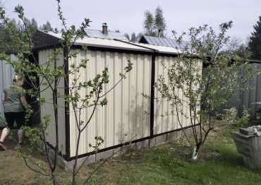 Хозблок в двойной расцветке в дер. Мишнево, г.о. Щелково, МО