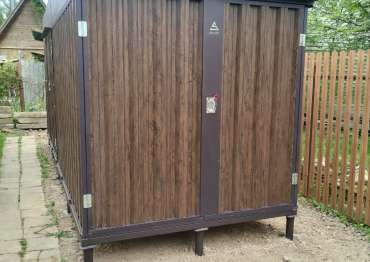 Хозблок с односкатной крышей в дер. Зинаевка, Наро-Фоминский окр., МО Хозблок с односкатной крышей в дер. Зинаевка, Наро-Фоминский окр., МО