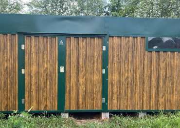 Хозблок в комбинированной расцветке в дер. Терентьево, Волоколамский р-н, МО Хозблок в комбинированной расцветке в дер. Терентьево, Волоколамский р-н, МО