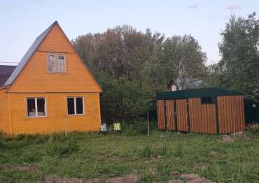 Хозблок с односкатной крышей в дер. Терентьево, Волоколамский р-н, МО Хозблок с односкатной крышей в дер. Терентьево, Волоколамский р-н, МО