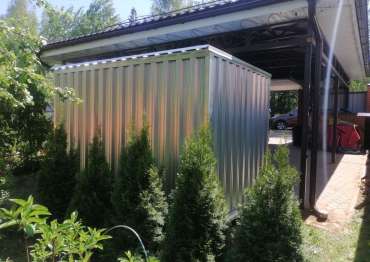 Хозблок в цинковом цвете в дер. Ермолино, г.о. Истра, МО Хозблок в цинковом цвете в дер. Ермолино, г.о. Истра, МО