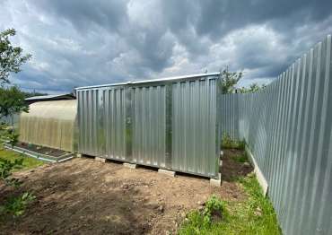 Хозблок в цинковом цвете в СНТ Кочергино, Солнечногорский г.о, МО