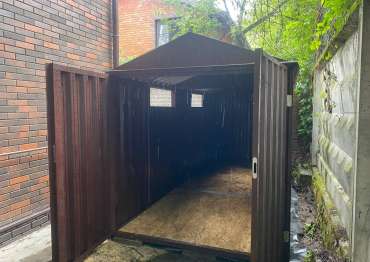 Хозблок в расцветке "под дерево" в дер. Хрипань, Раменский р-н, МО Хозблок в расцветке "под дерево" в дер. Хрипань, Раменский р-н, МО