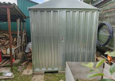 Хозблок в цинковом цвете в с. Игнатьево, Раменский р-н, МО Хозблок в цинковом цвете в с. Игнатьево, Раменский р-н, МО