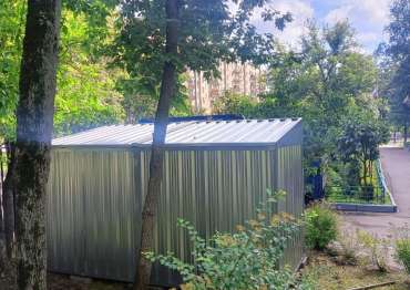 Два хозблока с боковой крышей на территорию школы, г. Москва Два хозблока с боковой крышей на территорию школы, г. Москва