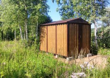 Секционный хозблок в двойной расцветке в дер. Новая, г.о. Серпухов, МО Секционный хозблок в двойной расцветке в дер. Новая, г.о. Серпухов, МО